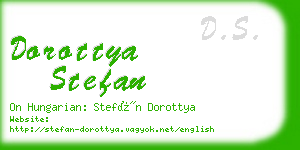 dorottya stefan business card